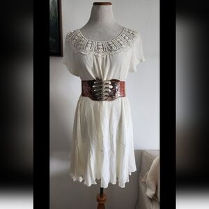 #118 Women's Shoreline Lace Mini Tunic Dress Size L